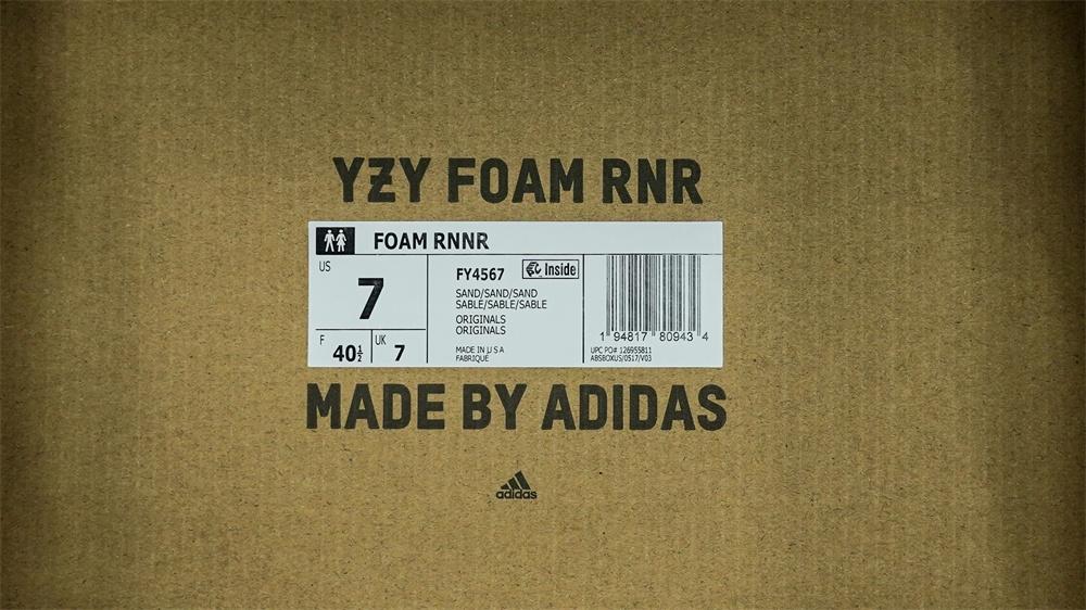 PK GOD adidas Yeezy Foam RNNR Sand RETAIL MATERIALS READY TO SHIP